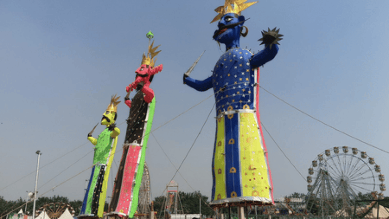 नोएडा में 80 फीट ऊंचे रावण का होगा दहन, सांसद महेश शर्मा दबाएंगे रिमोट का बटन