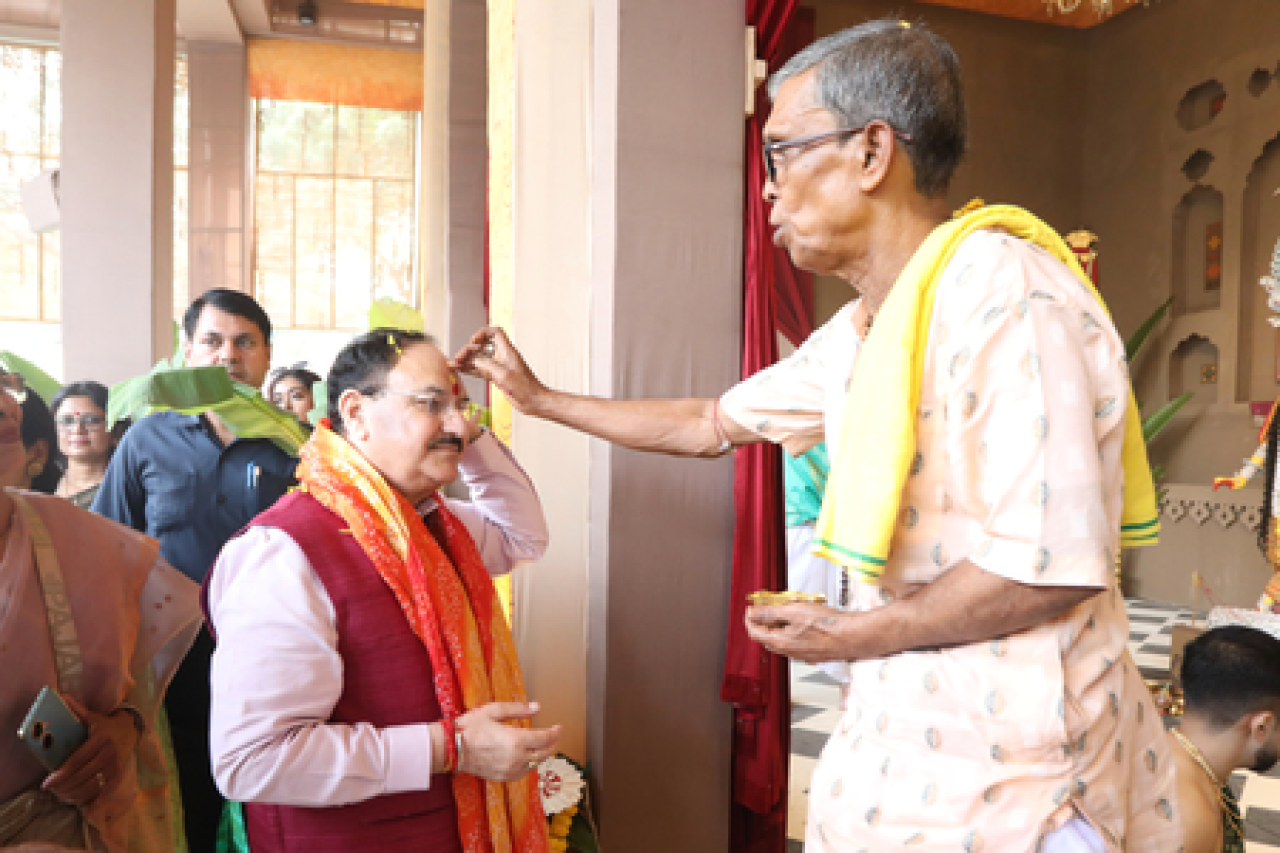 महासप्तमी पर मां दुर्गा की आराधना, जेपी नड्डा ने देशवासियों के सुख-समृद्धि की कामना की