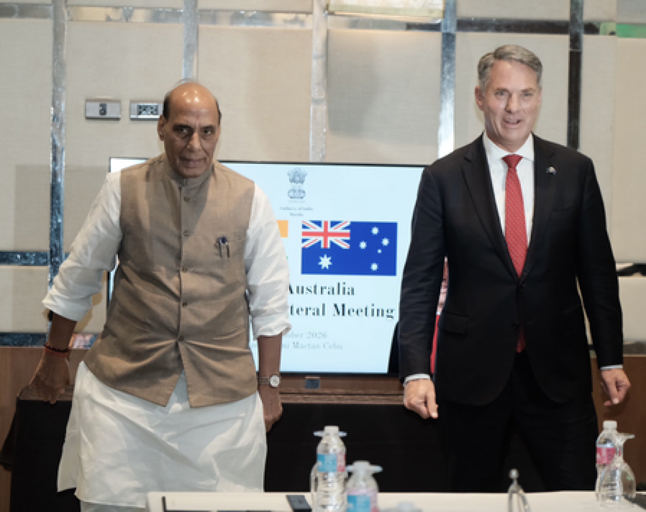 राजनाथ सिंह और ऑस्ट्रेलिया के उप Prime Minister रिचर्ड मार्ल्स के बीच रक्षा सहयोग पर चर्चा