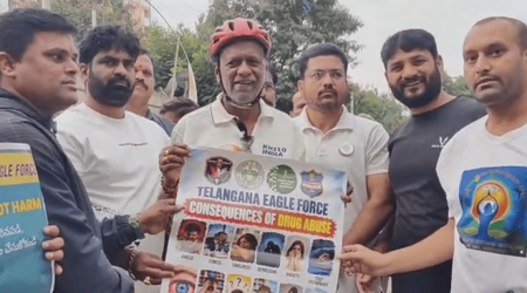 हैदराबाद में भाजपा सांसद के. लक्ष्मण ने नशे के खिलाफ शुरू किया साइकिलिंग अभियान